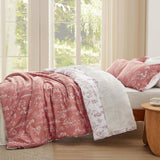 Reversible Floral Print Comforter Set-2