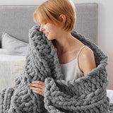 Chunky Knit Chenille Blanket