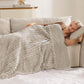 Striped Flannel Heated Blanket