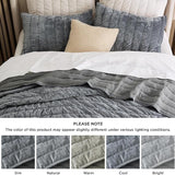 Bedsure Grace Striped Velvet Quilt Set