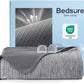 Bedsure Summer Cooling Blanket Queen Size for Hot Sleepers with Sports Mesh Design, Arc-Chill Q-Max 0.4 Lightweight Breathable Ice Cold Blanket for Night Sweats, 90 x 90 Inches, Mesh Grey