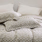 Yarn-Dyed Leaf Jacquard Duvet Cover Set