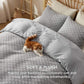 GentleSoft™ 100% Cotton Fluffy Triangle Jacquard Duvet Cover Set