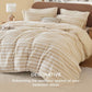 Carved Faux Rabbit Fur Duvet Cover Set Beige