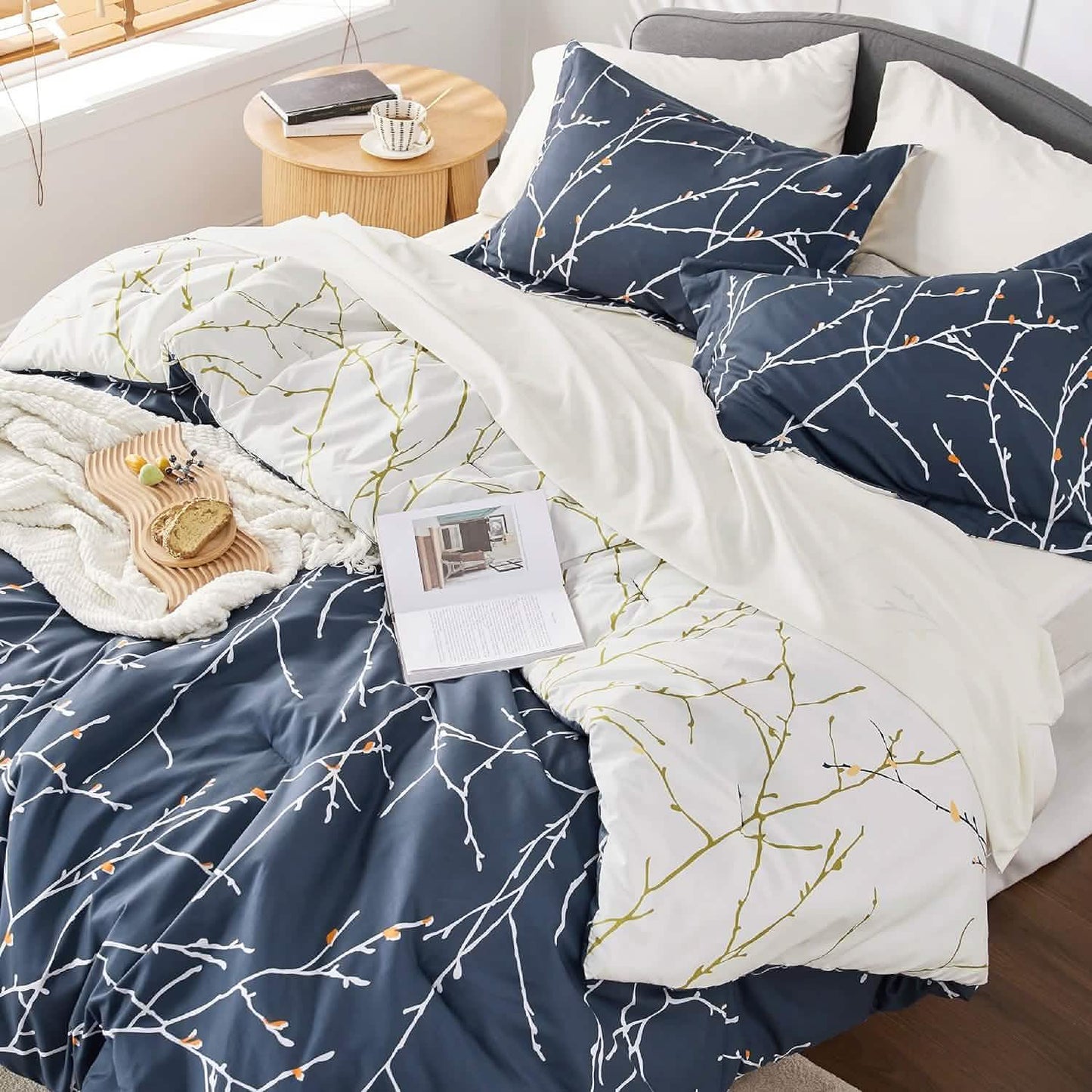 Tree Branch Floral Pattern Bed in A Bag