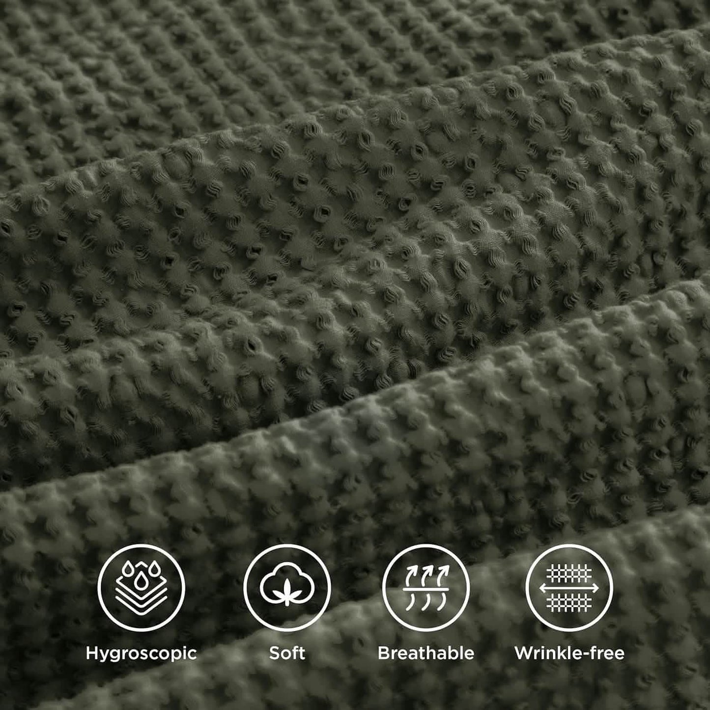 GentleSoft™ Cotton Waffle Weave Duvet Cover Set