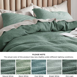 Cotton Waffle Weave Duvet Cover Set