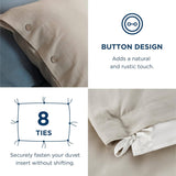 Rayon Derived from Bamboo and Linen Duvet Cover Set