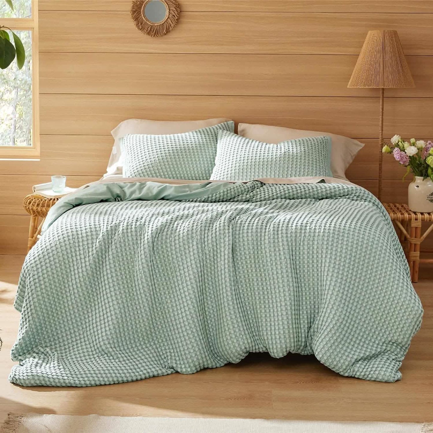 Rayon Derived from Bamboo and Cotton Duvet Cover Set