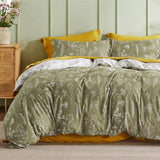 Reversible Floral Print Duvet Cover Set