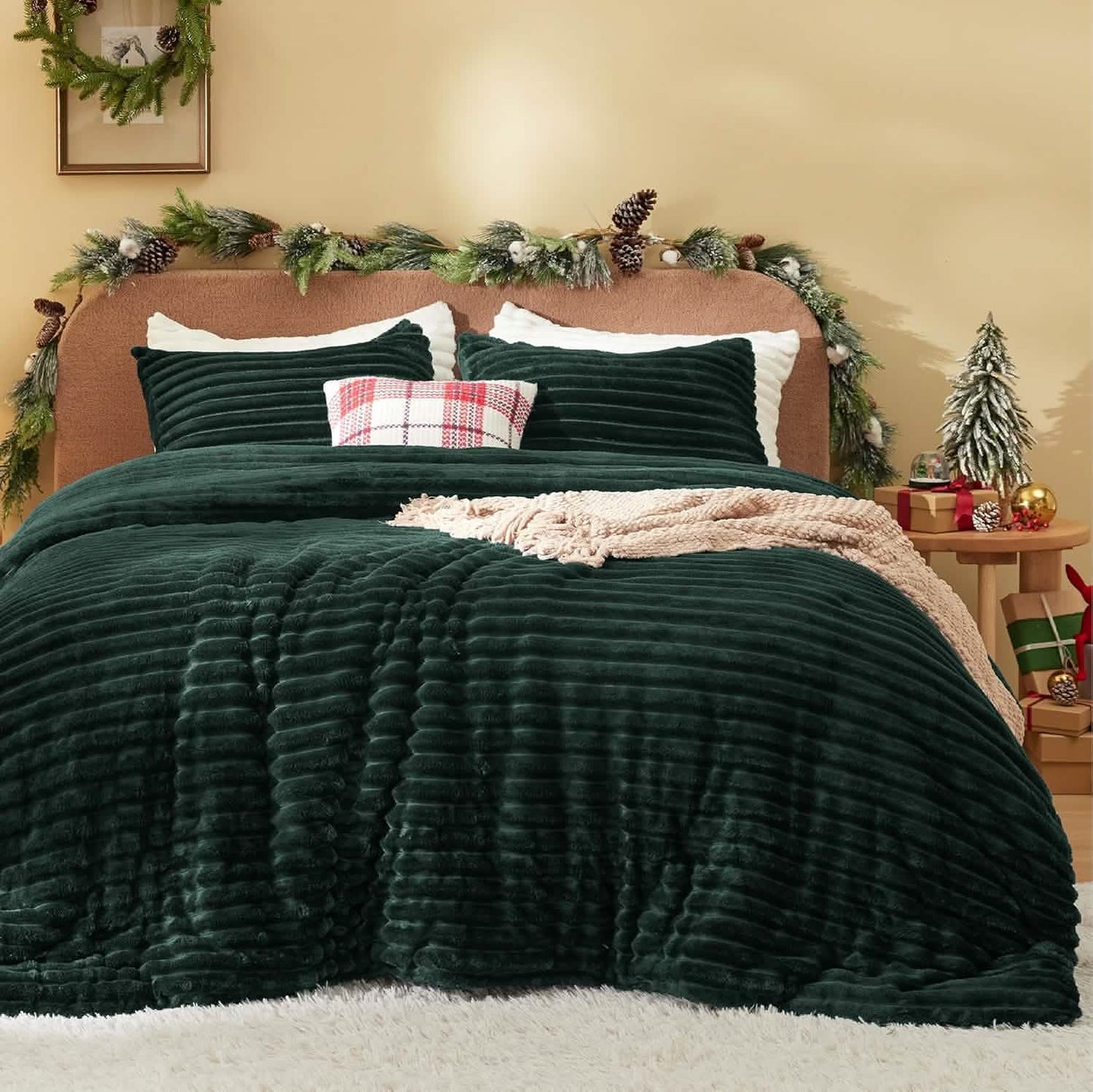 Striped Flannel Comforter Set