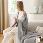 Feather Yarn Throw Blanket