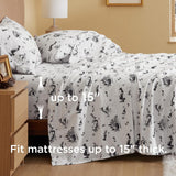 Bedsure 100% Cotton Flannel Sheets Black