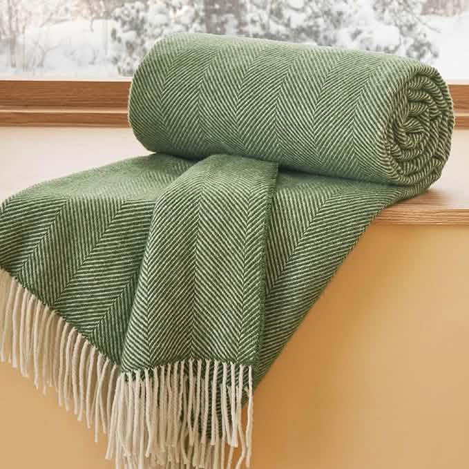 Bedsure 100% Wool Woven Blanket