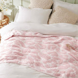 Feather Yarn Throw Blanket