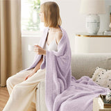 Feather Yarn Throw Blanket