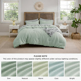 Cotton Waffle Weave Comforter Set