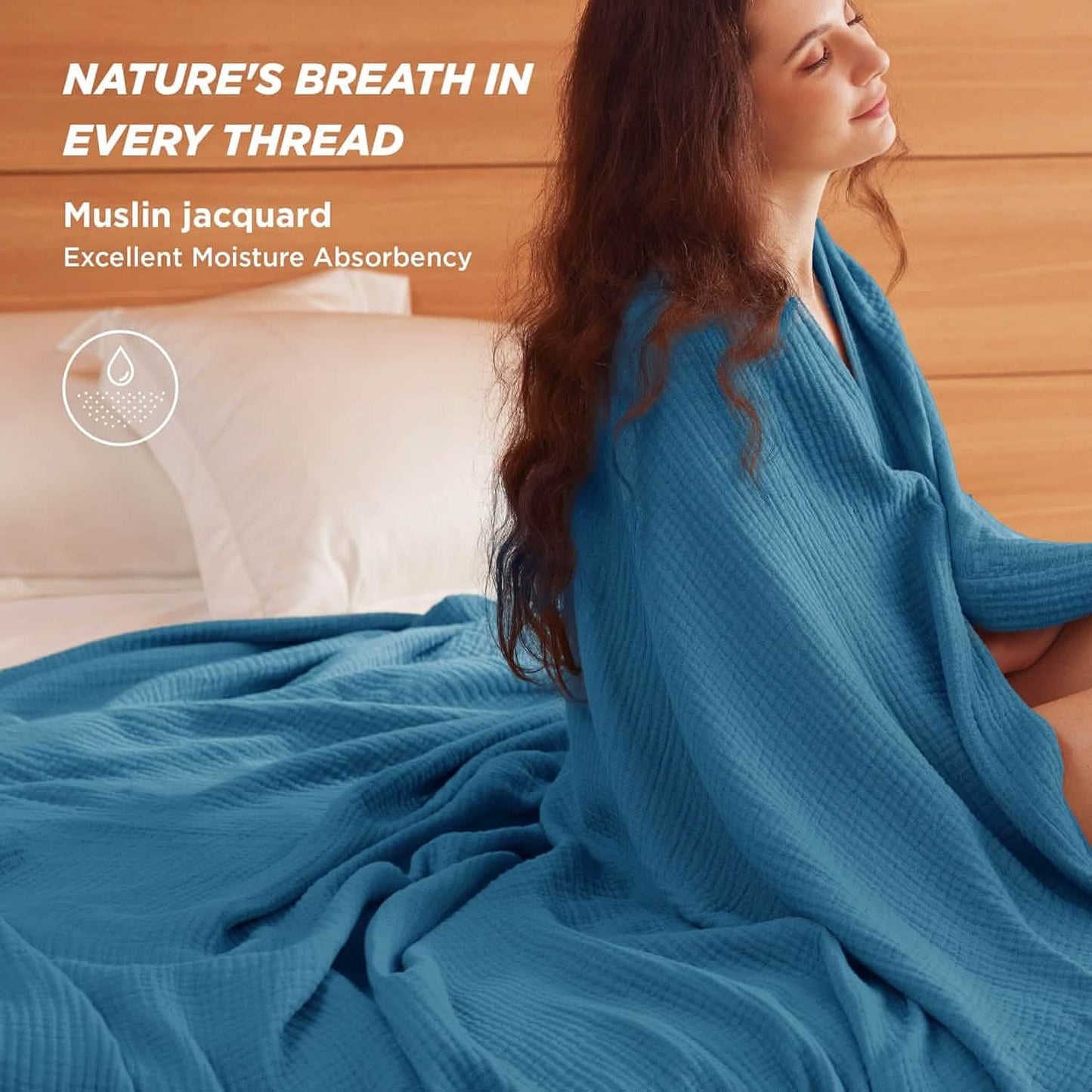 100% Cotton Gauze Spring Throw Blanket