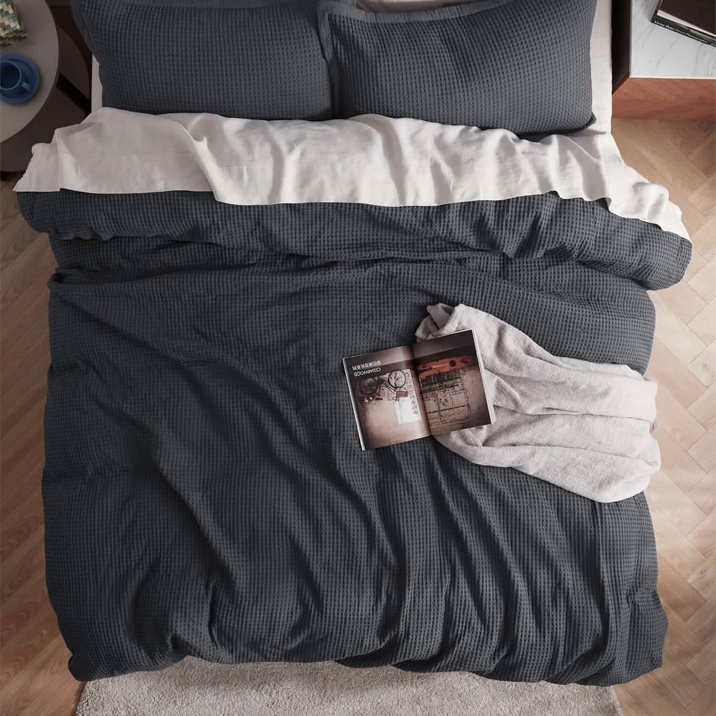 GentleSoft™ Cotton Waffle Weave Duvet Cover Set