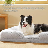 Orthopedic Long Faux Fur Flannel Dog Sofa