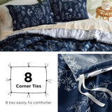 Reversible Floral Print Duvet Cover Set