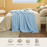 Bedsure Textured Bubble Flannel Fleece Blanket