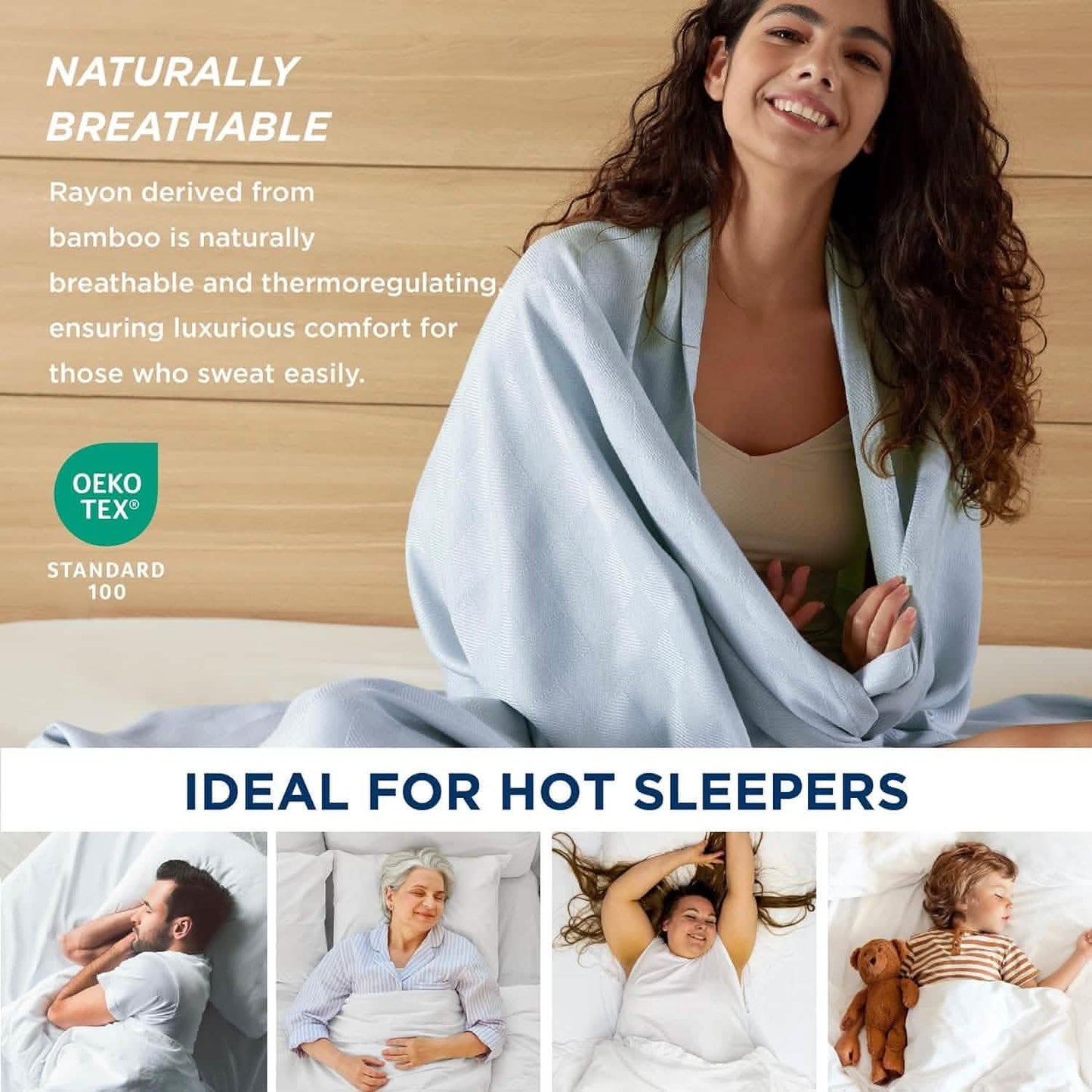 GentleSoft™ Rayon Derived From Bmaboo Checkered Blanket