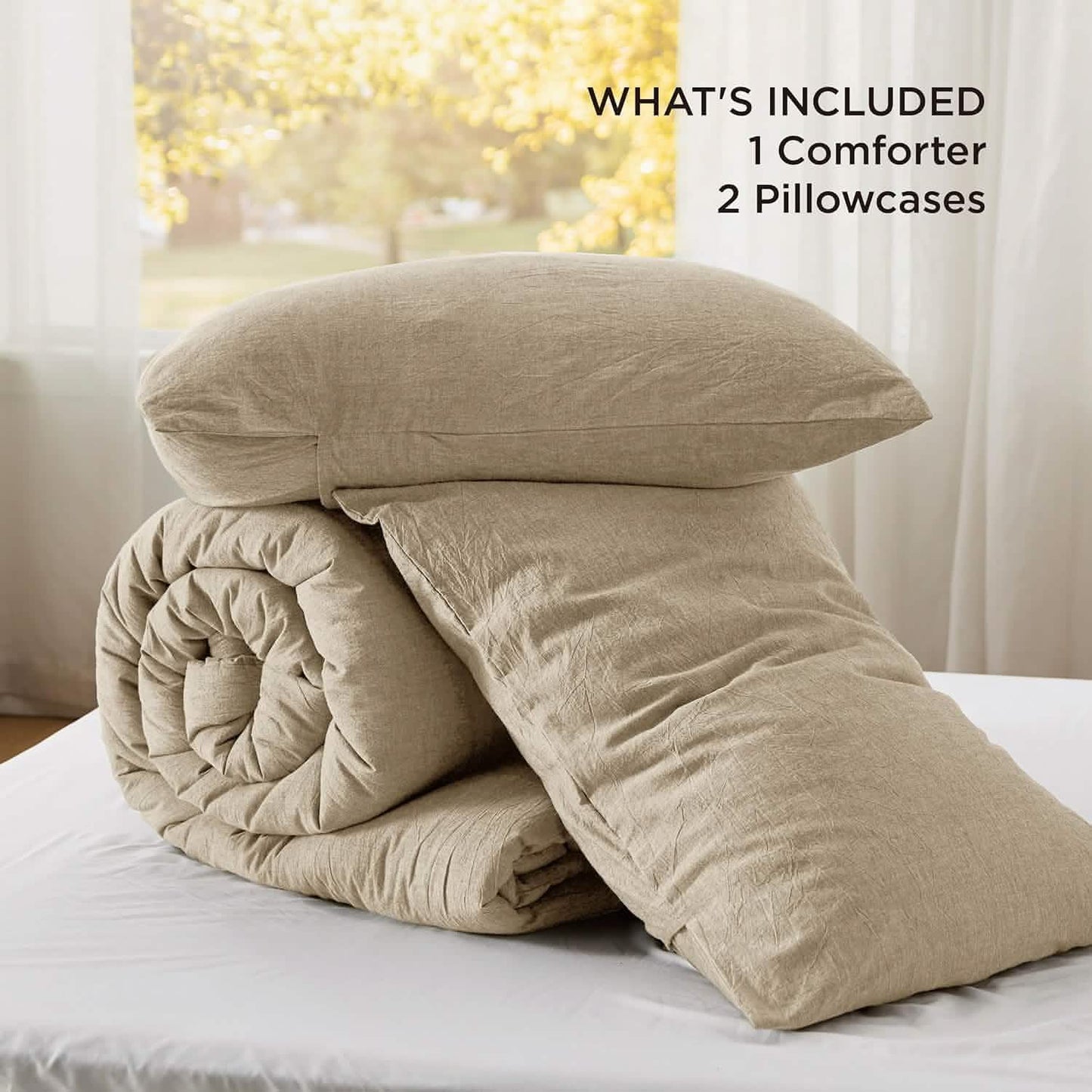 Prewashed Cotton Comforter Set