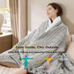 Knit Sherpa Reversible Throw Blanket-Cable Knit