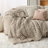 Chunky Knit Chenille Blanket