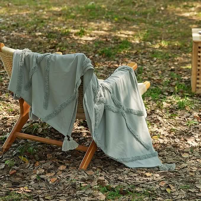 Diamond Tufted Boho Throw Blanket