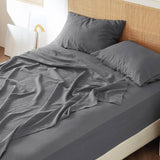 Bedsure Breathable Cotton Linen Bed Sheet Set