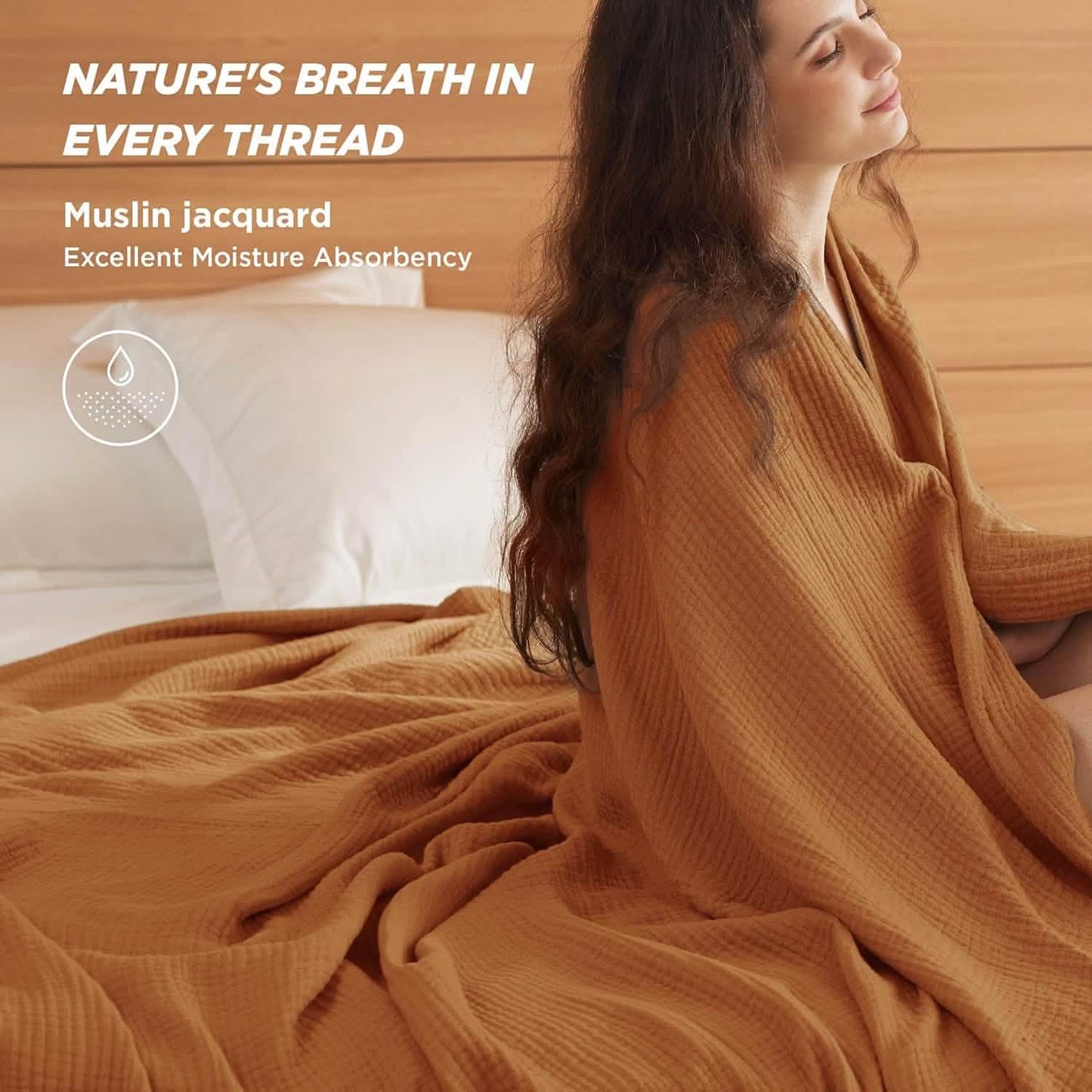 100% Cotton Gauze Spring Throw Blanket