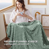 Bedsure Textured Bubble Flannel Fleece Blanket