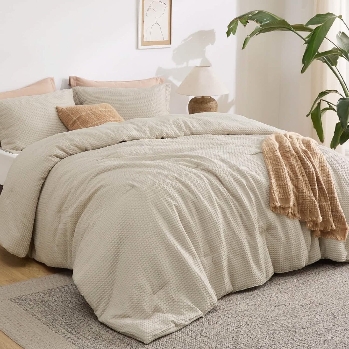 Classic Waffle Weave Comforter Set