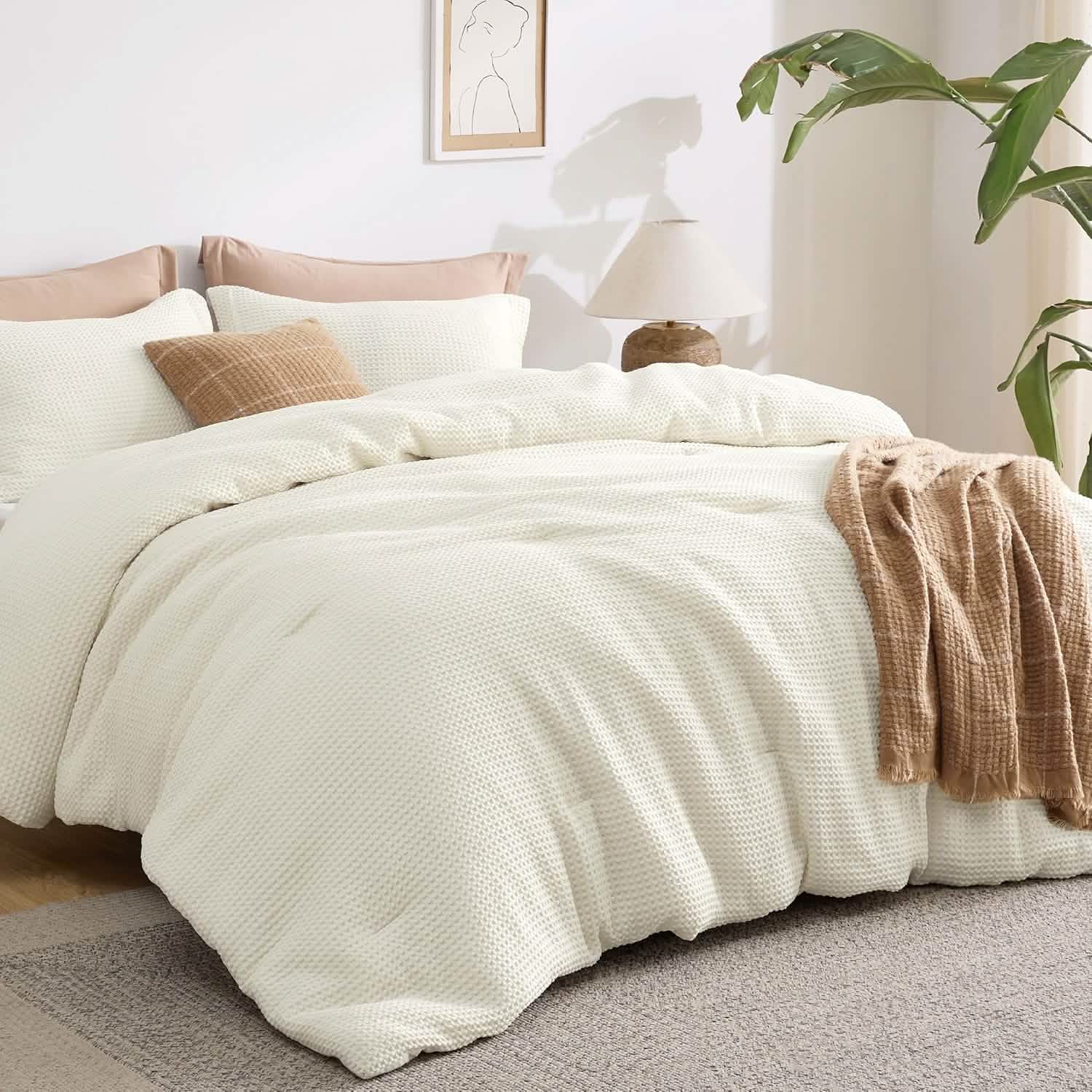 Classic Waffle Weave Comforter Set