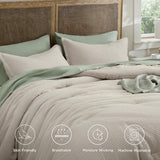 Cotton Waffle Weave Comforter Set