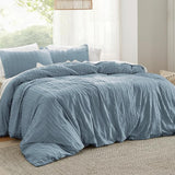 Striped Tufted Embroidery Duvet Cover Set