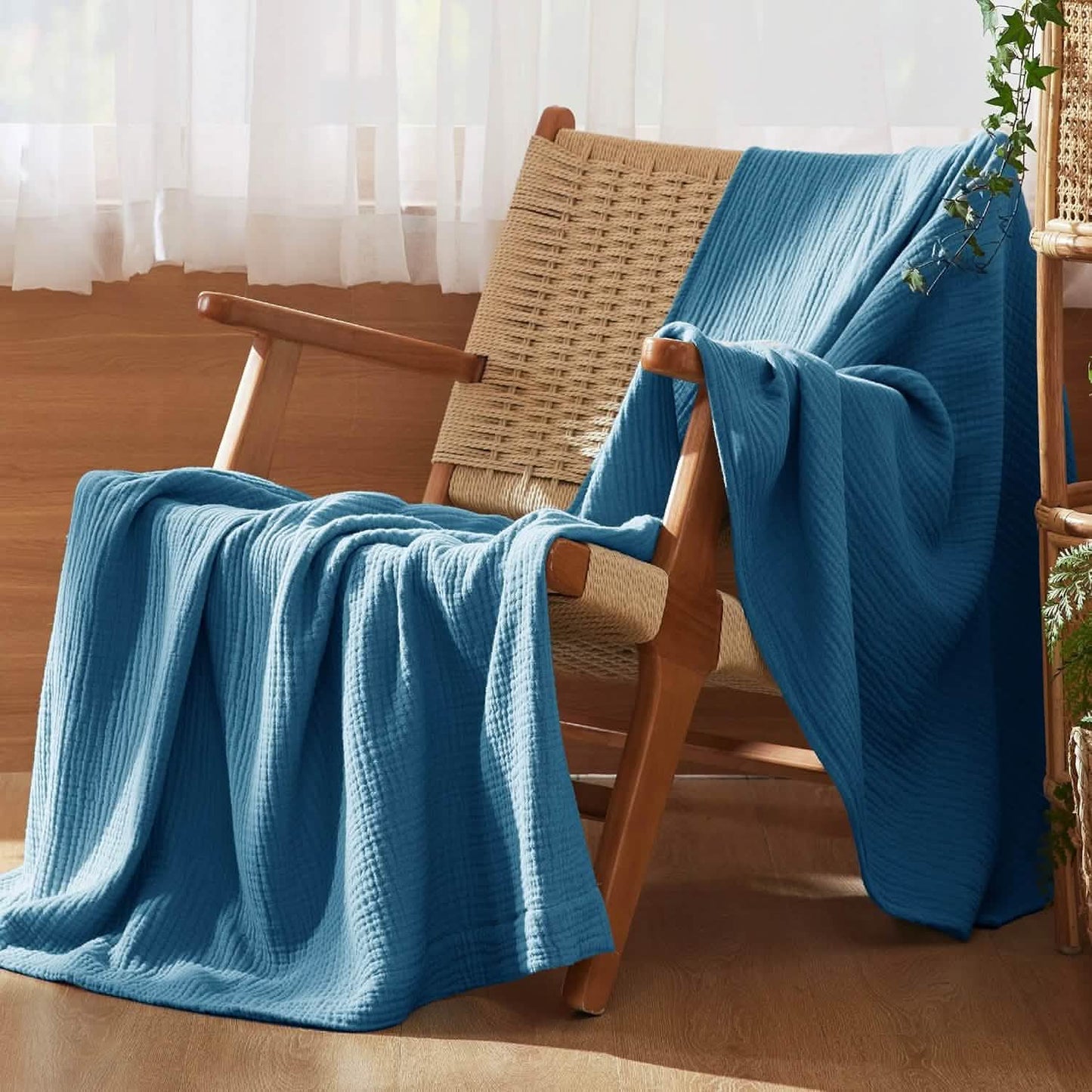 100% Cotton Gauze Spring Throw Blanket