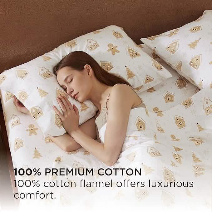 GentleSoft™ 100% Cotton Flannel Pillowcases Almond