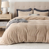 Bedsure Striped Flannel Duvet Cover Set