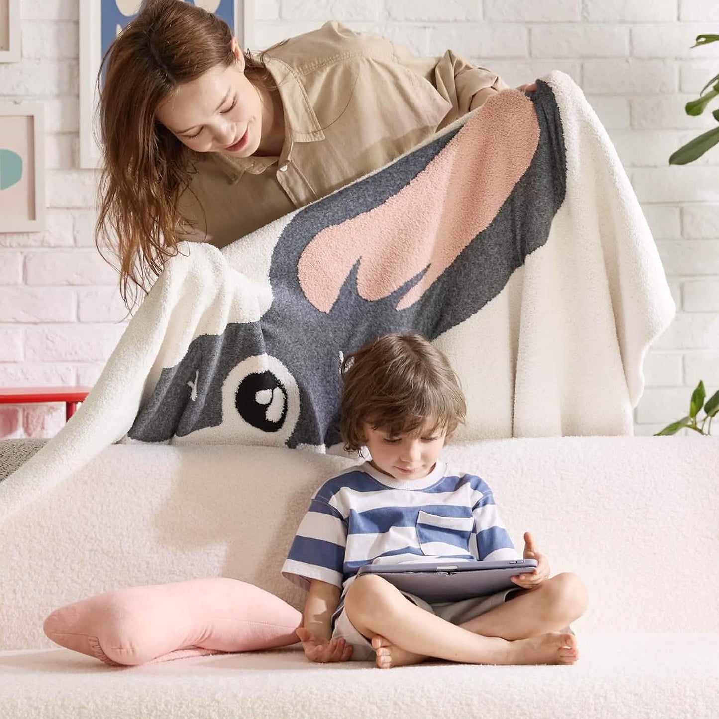 GentleSoft™ Funny Blanket Beige