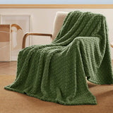 Jacquard Shaggy Sherpa Fleece Blanket