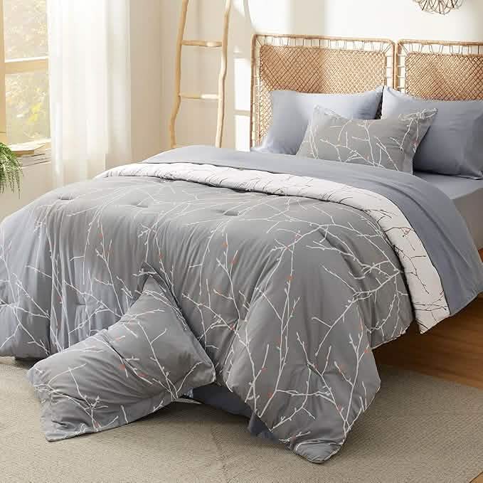 Tree Branch Floral Pattern Bed in A Bag