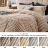 Bedsure Striped Flannel Duvet Cover Set