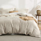 Polyester Microfiber Waffle Duvet Weave Duvet Cover Set