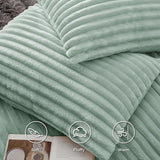 Bedsure Striped Flannel Duvet Cover Set