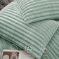 Striped Flannel Duvet Cover Set