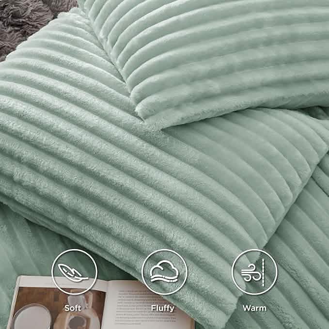 Striped Flannel Duvet Cover Set