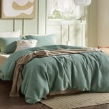 100% Cotton Waffle Weave Duvet Cover Set